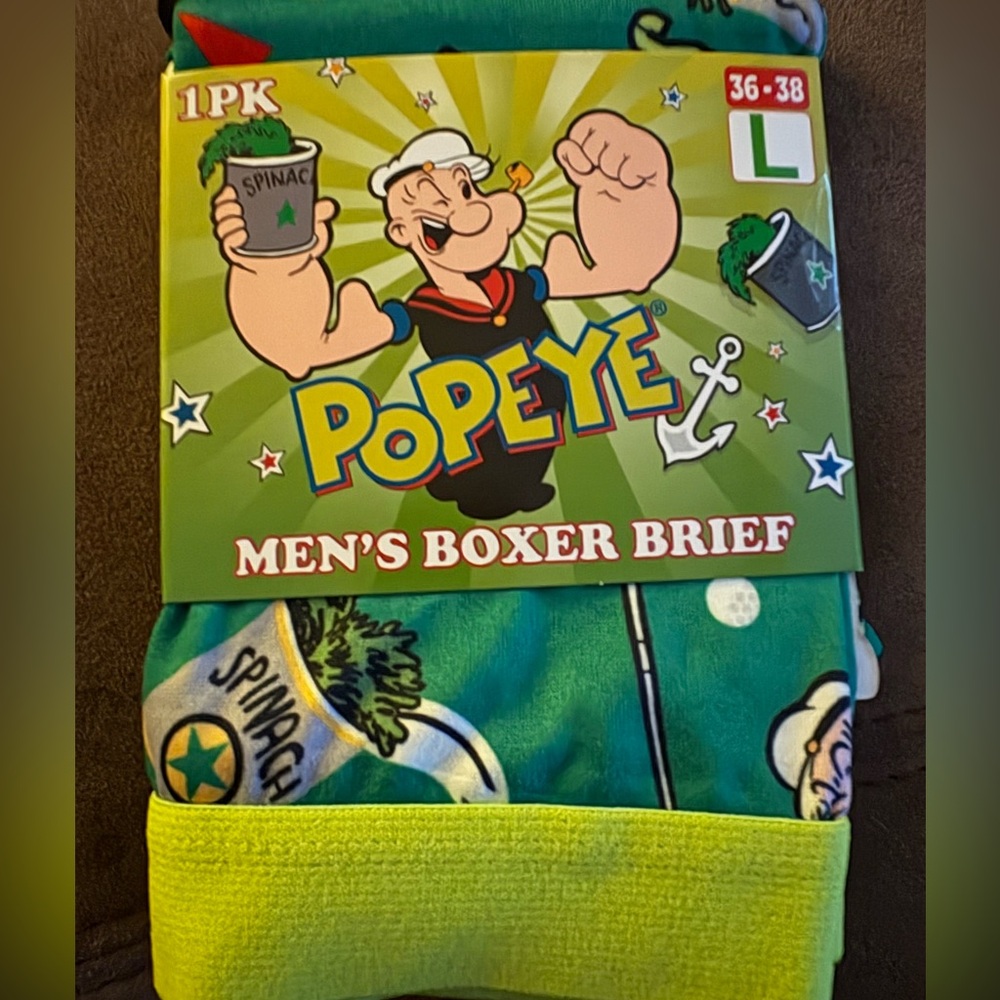 Men's Boxer Brief - Green popeye